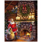 Hobi Tedarik Sürpriz Noel Baba Çerçeveli 40X50 Sayılarla Boyama Hobi Seti