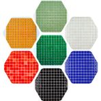 Hobi ve Sanatsal Çalışmalar Için 25X25MM. Boyutlarında 7 Farklı Renkten Oluşan 31,5X31,5CM. Fileli Cam Mozaik Seti. - Mozaik ölçüleri: 25x25mm. - File Karo ölüsü: 31,5x31,5cm.