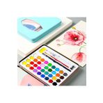 hobi24 Metal Kutulu Suluboya Seti - 36 Renk - Defter ve Aksesuar Hediyeli