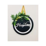 HOBİ55 Ahşap Kapı Süsü Dekoratif Hoşgeldin Siyah 30 cm
