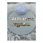 HOBİ55 Gelin Evine Hoşgeldiniz Gold Pleksi Yazılı Kapı Süsü