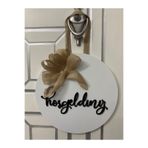 HOBİ55 Hoşgeldiniz Kapı Süsü Hd0027 BEYAZ 30 x 30