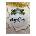 HOBİ55 Kapı Süsü Ahşap Hoşgeldiniz Siyah Hediyelik Yapraklı Yapay Okaliptus BEYAZ 30 x 30