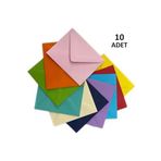 Hobialem 10 Adet, Renkli Zarf, 13x18 Cm, Büyük Boy, Renkli Zarflar, Karışık Renklerde, Mektup Zarfı