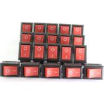 Hobialem 10 Parça Kırmızı Aç Kapa Anahtar Deney Seti Devre Anahtarı Ölçüler 15 mm x 21 mm