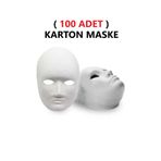 Hobialem 100 Adet, Karton Maske, Boyanabilir, Eğitici Maske Boyama, Etkinlik Ve Hobi Maskesi