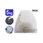 Hobialem 5 Kg, Ince Silikon, 7 Mm, Sıcak Mum Silikon, Şeffaf Silikon Sıcak Yapıştırıcı - Beyaz