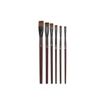 Hobialem Fırça Seti-1, Yağlı Boya Fırçası, 6 Lı Set, Resim Fırçası, Akrilik Boya Fırçası, Yassı Fırça