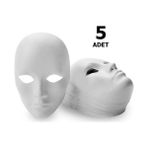 Hobialem Karton Maske, Boyanabilir, Eğitici Maske Boyama, Etkinlik ve Hobi Maskesi 5'li