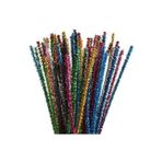 Hobialem Simli Şönil 25 Adet Eğitici Şönil Seti 30 cm Tüylü Tel Renkli Peluş Tel