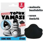 Hobialem Siyah Ayakkabı Topuk Yaması 2 Adet Kendinden Yapışkanlı Suni Deri Tamir Bandı