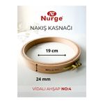 Hobianna Nurge Vidalı Ahşap Kasnak No:4 (Çap:19cm, h24mm)