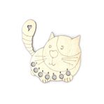 Hobianna Sevimli Kedi Ahşap Iplik Organizer HA-IO-01