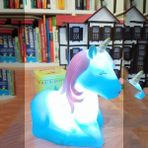 Hobibahçem® Dekoratif Unicorn Renk Değiştiren Pilli LED Gece Lambası (Mavi)