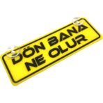 Hobibahçem Dön Bana Ne Olur Yazılı Sarı Dekor Plaka Vantuzlu Cam Süsü 22X7.5CM - Belirtilmemiş
