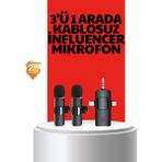 Hobibahçem Mey Ithalat® Kablosuz Mikrofon - Telefon ve Bilgisayar Uyumlu - Belirtilmemiş - Renkli