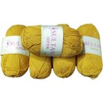 Hobicium Koton 5'li Pamuk Örgü Ipi Ipliği Amigurumi, Battaniye, Çanta, Supla, Yelek, Tığ Bebek - Hardal