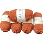 Hobicium Koton 5'li Pamuk Örgü Ipi Ipliği Amigurumi, Battaniye, Çanta, Supla, Yelek, Tığ Bebek - Taba