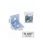 Hobidabi 25 Ad L Demir Gönye Köşebent 16X16X16Mm- Mobilya Dolap Köşe Birleştirme Bağlantı Aparatı