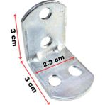 Hobidabi 50 Adet Metal Köşe Bağlantı Aparatı 3x3 cm | Montaj Vidaları Dahil - Mobilya Raf Dolap Birleştirme - Mat Krom