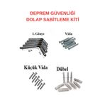 Hobidabi Deprem Güvenliği Seti 5 Adet L Demir Dolap Sabitleme 5 Cm * 10 Cm Masa Gönye Mobilya Köşe Bağlantı
