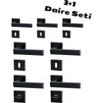 Hobidabi Konak Kare Rozetli 5 Oda + 2 Wc Kapı Kolu - 3+1 Set