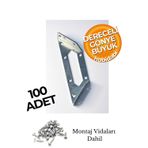 Hobidabi Mobilya Eşya Dolap Köşe Birleştirme Köşebent Sabitleyici Bağlantı Aparat L Demir Gönye Metal 100Adet