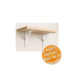 Hobidabi Raf Altı Dekoratif Raf Tutucu Ayak Ferforje Beyaz 11X15 Cm 2 Adet
