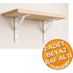 Hobidabi Raf Altı Dekoratif Raf Tutucu Ayak Ferforje Beyaz 15X23 Cm 2 Adet