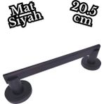 Hobidabi Rozetli Mat Siyah Çekme Kol 20 cm Sürgü Çekme Kapı Kolu