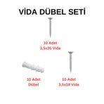 HOBİDABİ Vida Dübel Seti Dolap Sabitleme Kiti Için