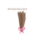 hobidaşım Şönil Sütlü kahve Renk 30 cm 20 li 1 Paket Tüylü Tel Peluş Tel 30 cm Elişi Okul Projeler