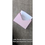 hobidaşım Zarf Tasarımlı Pastel Pembe Çiçek Çantası - Puantiyeli İç Detaylı