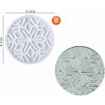 Hobiflex Epoksi Reçine Kalıp İthal / Kar Tanesi Motifli Bardak Altlığı Taş Tozu Silikon Kalıp HB5021-0092 - TEKLİ - Beyaz
