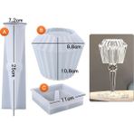 Hobiflex Epoksi Reçine Silikon Kalıp İthal / Abajur 3 Parça Taş Tozu Silikon Kalıp HB42521-0112 - TEKLİ - Beyaz