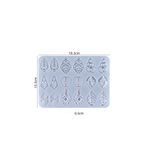 HOBİFLEX EPOKSİ REÇİNE SİLİKON KALIP İTHAL ÇOKLU ELMA KÜPE SİLİKON KALIP HB95215 - 0008