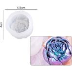 Hobiflex Epoksi Reçine Silikon Kalıp İthal / Küçük Gül Figür Parafin Taş Tozu Obje Silikon Kalıp HB5021-0070 - TEKLİ - Beyaz