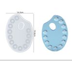Hobiflex Epoksi Reçine Silikon Kalıp Ithal Resim Paleti Silikon Kalıp HB60215-0022 - Renk - Beyaz