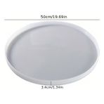 Hobiflex Epoksi Reçine Silikon Kalıp Mega Boy Muhtelif Yuvarlak Sehpa Saat Kalıbı 50 cm Çap x 3 cm Derinlik - yok - Beyaz