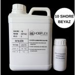 Hobiflex Rtv 2 Kalıp Silikonu 1. Sınıf Kalite Sıvı Silikon 5 kg 10 Shore Beyaz Renk