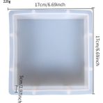 Hobiflex Silikon Kalıp Ithal Kare Orta Boy Taş Tozu Kalıp Epoksi Reçine Silikon Kalıp HB150-0121 - TEKLİ - Beyaz