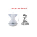 HOBİFLEX SİLİKON KALIP SATRANÇ TAŞI 8 ADET PİYON SETİ TAŞ TOZU İTHAL EPOKSİ REÇİNE SİLİKON KALIP HB150-0192