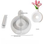 Hobiflex Silikon Kalıp Taş Tozu Ithal Dekoratif Büyük Boy Vazo Kalıbı HB330-0184 - Beyaz
