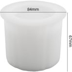 Hobiflex Silikon Kalıp Taş Tozu Ithal Dekoratif Küçük Mumluk Saksı Kalıbı Parafin Epoksi Reçine HB120-0157 - TEKLİ - Beyaz