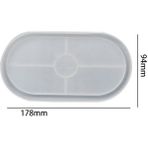Hobiflex Silikon Kalıp Taş Tozu Ithal Dekoratif Orta Boy Oval Tabak Kalıbı Parafin Mum Epoksi HB80-0185 - TEK AMBALAJ - Beyaz