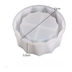 Hobiflex Silikon Kalıp Taş Tozu Ithal Dik Çizgili Dekoratif Saksı Mumluk Kalıbı Epoksi Reçine HB285-0153 - TEKLİ - Beyaz