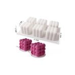 HOBİFLEX SİLİKON KALIP TAŞ TOZU İTHAL MUHTELİF ALTILI BUBBLE MUM KALIBI EPOKSİ REÇİNE HB7521-0134