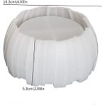 Hobiflex Silikon Kalıp Taş Tozu Ithal Muhtelif Dikey Çizgili Mumluk Saksı Kalıbı Epoksi Reçine HB175-0139 - TEKLİ - Beyaz