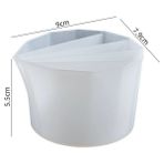 Hobiflex Silikon Kap Taş Tozu Harcı Döküm Ithal Küçük Boy Beşli Bölmeli Epoksi Sanatı Döküm Kabı HB7521-0130 - TEKLİ - Beyaz