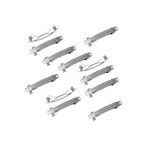 Hobigram 5 Cm Gümüş Otomatik Örgü Toka Aparatı - Metal Klips - Tasarım Toka Aparatı - 20 Adet